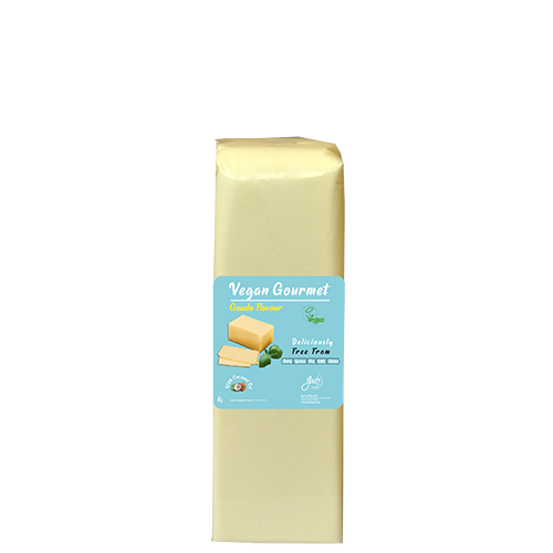 Vegan cheese flavor Gouda Gusto Dairy S.A. Go Vegan!